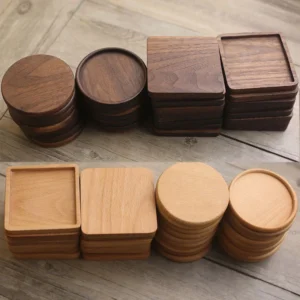 Wooden Coasters for Drinks Bottom for Drinking Cup Tea Coasters for Coffee Bottom for Pussy Cup Coaster Wood